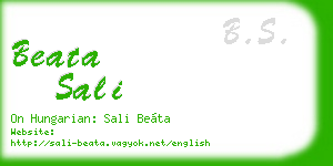 beata sali business card